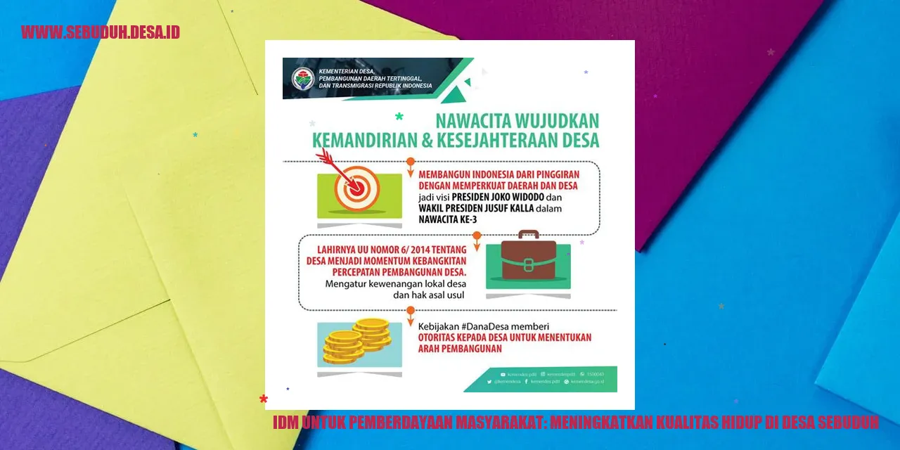 IDM untuk Pemberdayaan Masyarakat: Meningkatkan Kualitas Hidup di Desa Sebuduh