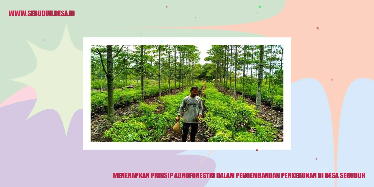 Menerapkan Prinsip Agroforestri dalam Pengembangan Perkebunan di Desa Sebuduh