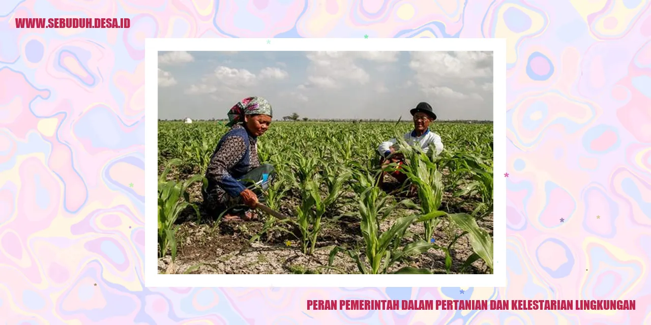 Peran Pemerintah dalam Pertanian dan Kelestarian Lingkungan