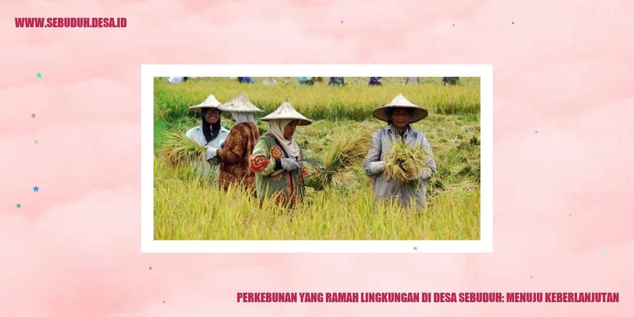 Perkebunan yang Ramah Lingkungan di Desa Sebuduh: Menuju Keberlanjutan